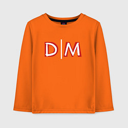Лонгслив хлопковый детский Depeche Mode - Memento Mori minimal, цвет: оранжевый
