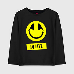 Лонгслив хлопковый детский Dj live, цвет: черный