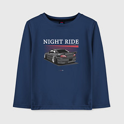 Детский лонгслив Nissan skyline night ride