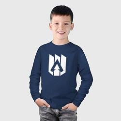 Лонгслив хлопковый детский Стилизованный логотип Апекс Легенд, цвет: тёмно-синий — фото 2