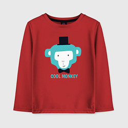 Лонгслив хлопковый детский Cool monkey, цвет: красный