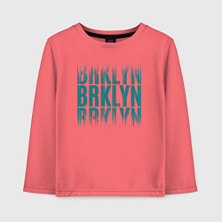 Лонгслив хлопковый детский Brklyn, цвет: коралловый