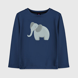 Лонгслив хлопковый детский Улыбка слона, цвет: тёмно-синий