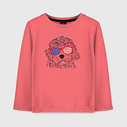 Детский лонгслив USA dog