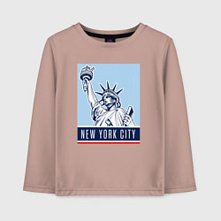 Лонгслив хлопковый детский Style New York, цвет: пыльно-розовый