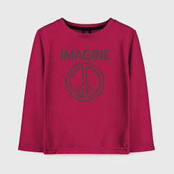 Лонгслив хлопковый детский Peace imagine, цвет: маджента