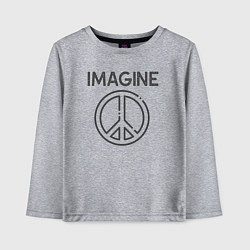 Лонгслив хлопковый детский Peace imagine, цвет: меланж