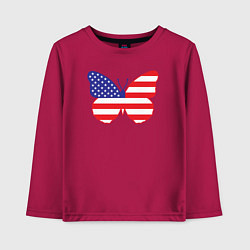 Детский лонгслив Американская бабочка