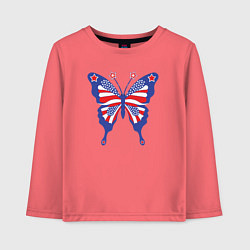Детский лонгслив USA butterfly