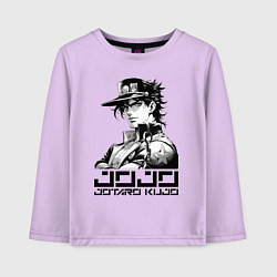 Лонгслив хлопковый детский Jotaro Kujo - jojo ai art, цвет: лаванда