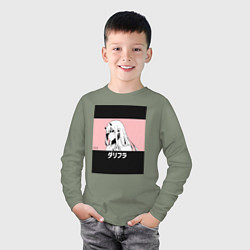 Лонгслив хлопковый детский Франкс Зеро Ту, цвет: авокадо — фото 2