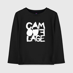 Лонгслив хлопковый детский Camouflage - A synthpop band from germany, цвет: черный