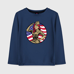Детский лонгслив American girl