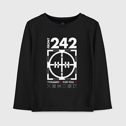 Лонгслив хлопковый детский Front 242 - Tyrany for you, цвет: черный