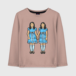 Лонгслив хлопковый детский Близняшки сияние, цвет: пыльно-розовый