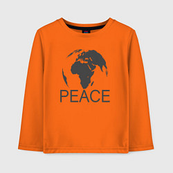 Детский лонгслив Peace the world