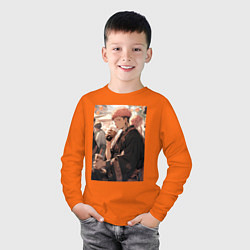 Лонгслив хлопковый детский Юдзи Итадори Магическая битва, цвет: оранжевый — фото 2