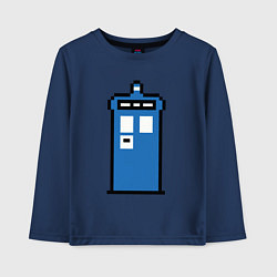 Детский лонгслив Tardis pixels