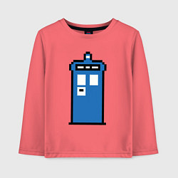 Детский лонгслив Tardis pixels
