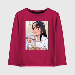 Лонгслив хлопковый детский Не издевайся, Нагаторо Хаясэ, цвет: маджента