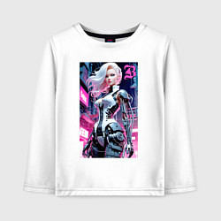 Детский лонгслив Pretty Barbie blond - cyberpunk ai art