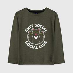 Детский лонгслив Antisocial cats