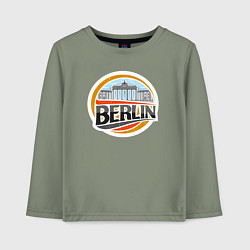 Лонгслив хлопковый детский Berlin, цвет: авокадо