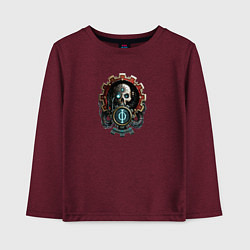 Лонгслив хлопковый детский Адептус Warhammer, цвет: меланж-бордовый