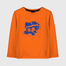 Лонгслив хлопковый детский Tardis blue, цвет: оранжевый