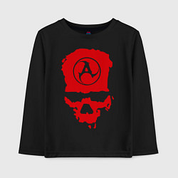 Лонгслив хлопковый детский Amatory Skull, цвет: черный
