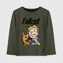 Детский лонгслив Vault boy and shepherd