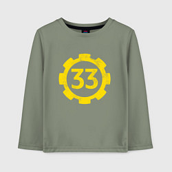 Лонгслив хлопковый детский Убежище 33, цвет: авокадо
