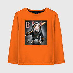 Детский лонгслив Булли крутой бейсболист - нейросеть