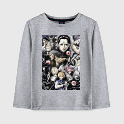 Лонгслив хлопковый детский Охотник х Охотник Курапика, цвет: меланж
