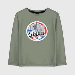 Лонгслив хлопковый детский Сеул - Южная Корея, цвет: авокадо
