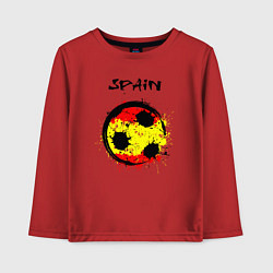 Лонгслив хлопковый детский Football Spain, цвет: красный