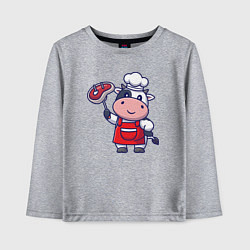 Детский лонгслив Коровка повар