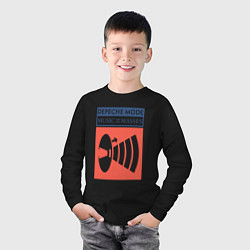 Лонгслив хлопковый детский Depeche Mode - Music for the masses merch, цвет: черный — фото 2