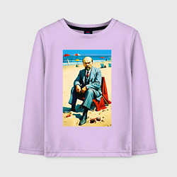 Детский лонгслив Великий вождь Ленин на пляже - Биарриц