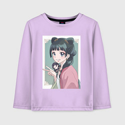Лонгслив хлопковый детский Монолог фармацевта Маомао чиби, цвет: лаванда
