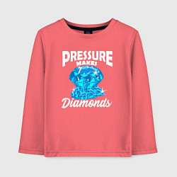 Детский лонгслив Pressure makes diamonds