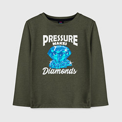 Детский лонгслив Pressure makes diamonds