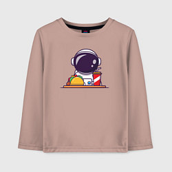 Детский лонгслив Космический фастфуд