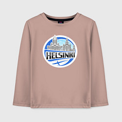 Лонгслив хлопковый детский Хельсинки, цвет: пыльно-розовый