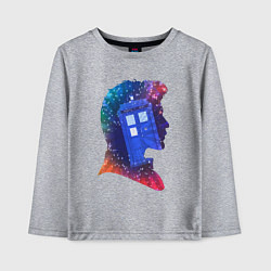 Лонгслив хлопковый детский Tardis and doctor, цвет: меланж