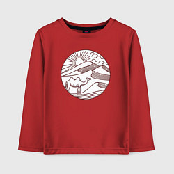 Детский лонгслив Верблюд в пустыне