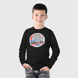 Лонгслив хлопковый детский Dallas - USA, цвет: черный — фото 2