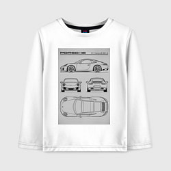Детский лонгслив Porsche 911 гоночный автомобиль