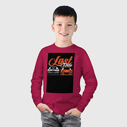 Лонгслив хлопковый детский Форсаж последний заезд, цвет: маджента — фото 2