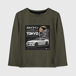 Детский лонгслив Nissan Skyline годзила